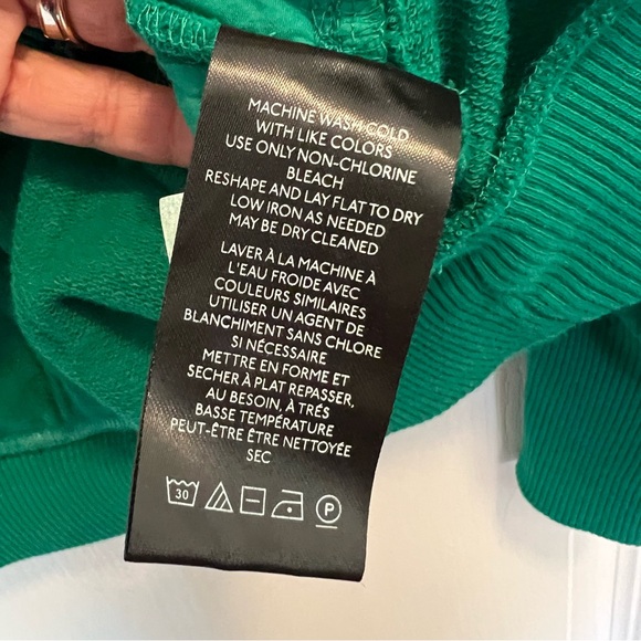 NWT Anthropologie Pilcro Fabric Mix Kelly Green Hoodie Size Medium - Picture 12 of 15